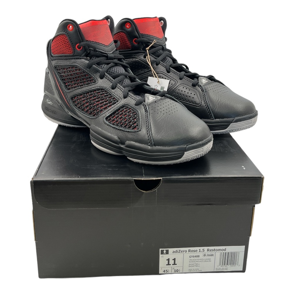 ADIDAS ADIZERO ROSE 1.5 RESTOMOD "CHICAGO BULLS MEN SIZE 11 COREBLACK New In Box
